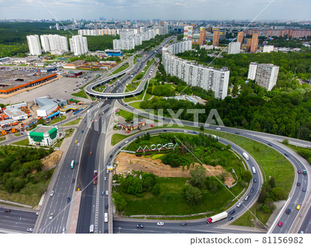 Busy roads near residential district Busy roads near residential district 81156982
