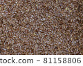 Flax seeds brown close up detail 81158806