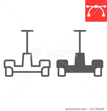 Hoverboard line and glyph icon Hoverboard line and glyph icon 81159294
