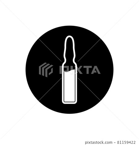 Ampoule icon. Rounded Button Style Editable Vector EPS Symbol Illustration. Ampoule icon. Rounded Button Style Editable Vector EPS Symbol Illustration. 81159422