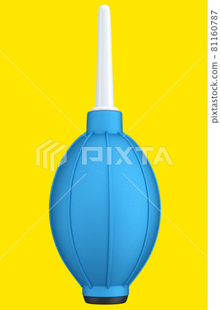Hand air blower bulb for camera isolated on yellow background. Hand air blower bulb for camera isolated on yellow background. 81160787