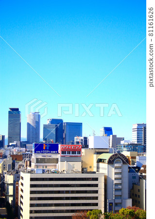 名古屋市名古屋站前的摩天大樓縣風光 81161626