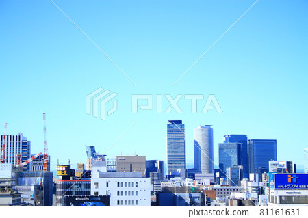 名古屋市名古屋站前的摩天大樓縣風光 名古屋市名古屋站前的摩天大樓縣風光 81161631