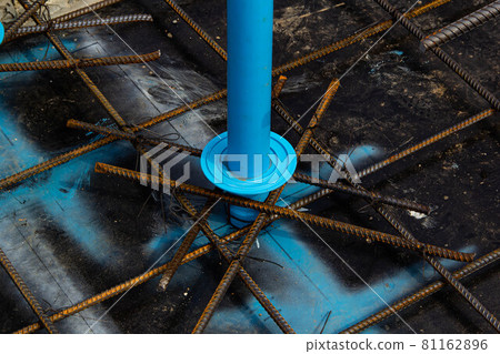 Set of waste pipes are assembled and lined 81162896