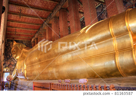 Thailand Bangkok Wat Pho Reclining Buddha Thailand Bangkok Wat Pho Reclining Buddha 81163587