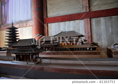 A model of the Todaiji building on the left side of the Great Buddha Hall of Todaiji Temple 81163753