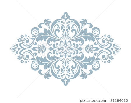 Damask graphic ornament. Floral design element. Blue pattern Damask graphic ornament. Floral design element. Blue pattern 81164010