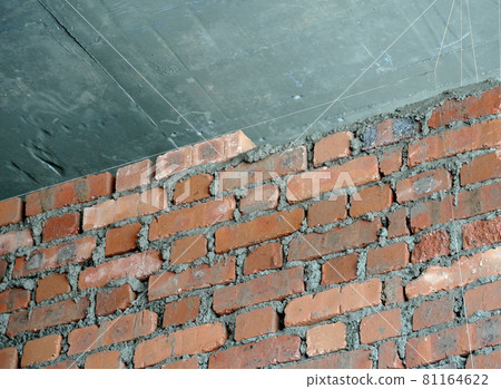Clay brick walling joint and workmanship. Clay brick was attached together using cement mortar. Clay brick walling joint and workmanship. Clay brick was attached together using cement mortar. 81164622