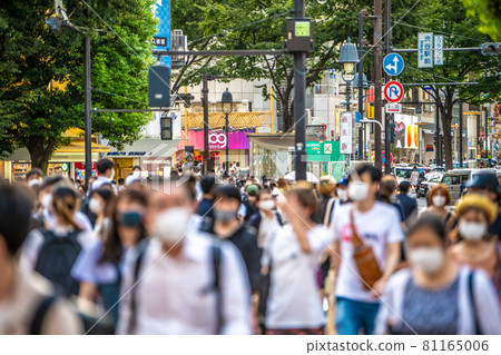 Tokyo cityscape of Japan 5534 people Second in the past. The largest number of 25,156 people nationwide ... Super explosion of people ... = August 19, in front of Shibuya station 81165006