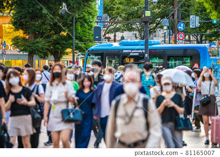 Tokyo cityscape of Japan 5534 people Second in the past. The largest number of 25,156 people nationwide ... Super explosion of people ... = August 19, in front of Shibuya station 81165007