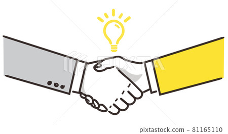 握手、白色背景、矢量的特寫簡單圖解 握手、白色背景、矢量的特寫簡單圖解 81165110