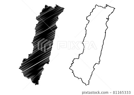 Hualien County (Administrative divisions of Taiwan, Republic of China, ROC, Counties) map vector illustration, scribble sketch Hualien map.... Hualien County (Administrative divisions of Taiwan, Republic of China, ROC, Counties) map vector illustration, scribble sketch Hualien map.... 81165333