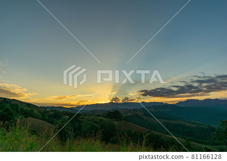 evening sky Mon Muen Mak, Chiang Mai, Thailand 81166128