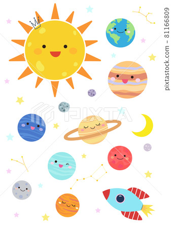 太陽系八角星 表情可愛圖片 綜合飛船 隕石和星座 太陽系八角星 表情可愛圖片 綜合飛船 隕石和星座 81166809