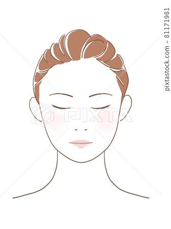 女人臉上裸露的皮膚插圖 女人臉上裸露的皮膚插圖 81171981