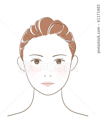 Illustration of female facial skin care Illustration of female facial skin care 81171985