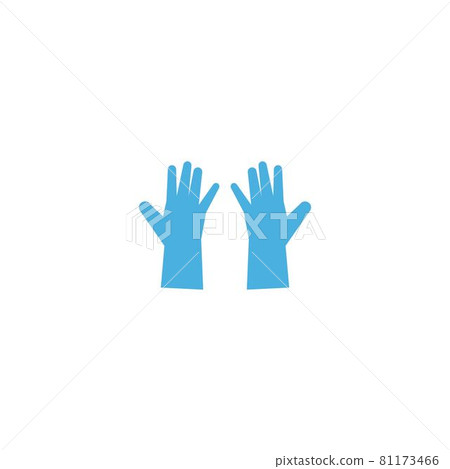 Medical safety gloves icon Medical safety gloves icon 81173466