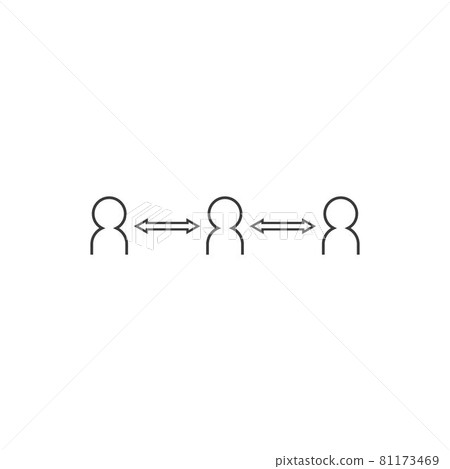 Social distancing icon 81173469