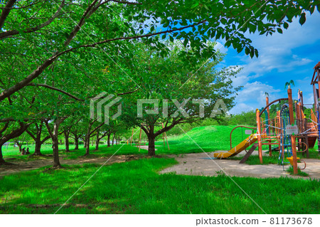 Outdoor playset prohibited in summer parks and coronas 81173678