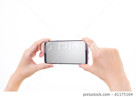 Smartphone with hand screen pass Smartphone with hand screen pass 81175104