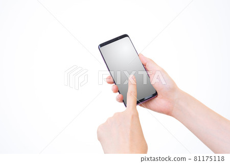 Smartphone with hand screen pass Smartphone with hand screen pass 81175118