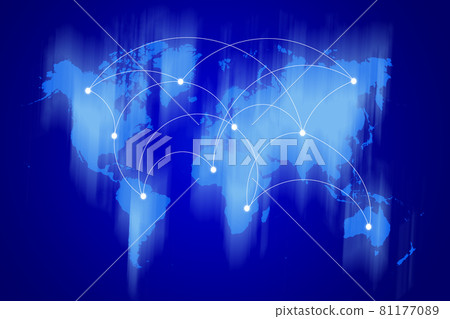 blue world map connection blue world map connection 81177089