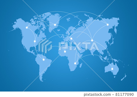 blue world map connection blue world map connection 81177090