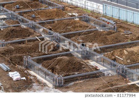 Reinforcing bar construction, pillar beam, foundation construction Reinforcing bar construction, pillar beam, foundation construction 81177994