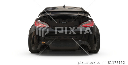 Black small sports car coupe. 3d rendering. Black small sports car coupe. 3d rendering. 81178132