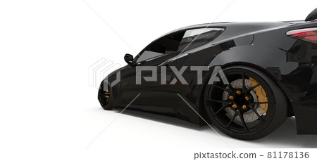 Black small sports car coupe. 3d rendering. Black small sports car coupe. 3d rendering. 81178136