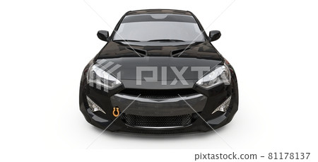 Black small sports car coupe. 3d rendering. Black small sports car coupe. 3d rendering. 81178137