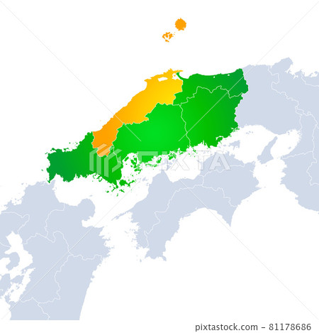 島根縣地圖和中國地區 島根縣地圖和中國地區 81178686