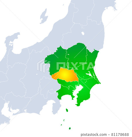 埼玉縣地圖和關東地區 埼玉縣地圖和關東地區 81178688