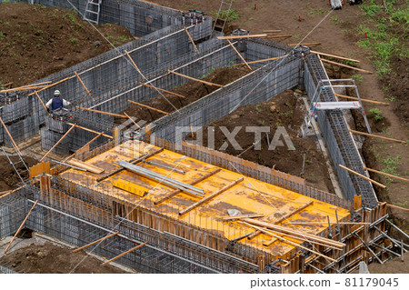 Formwork compaction status Lath formwork driving formwork before concrete placement 81179045