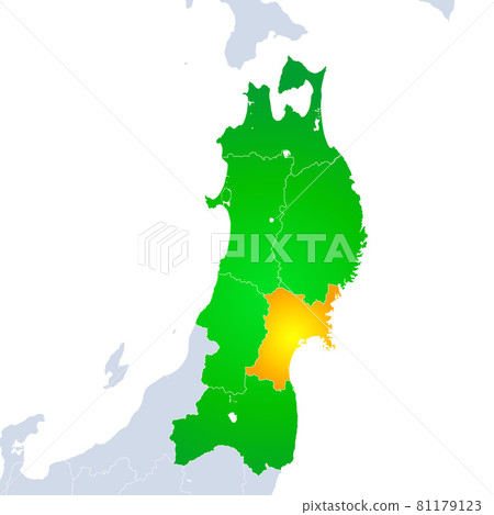 Miyagi prefecture map and Tohoku region Miyagi prefecture map and Tohoku region 81179123