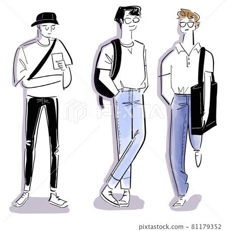 男插畫剪 男插畫剪 81179352