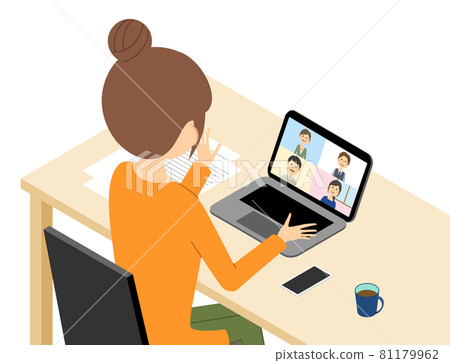 Isometric telework remote work - Stock Illustration [81179962] - PIXTA