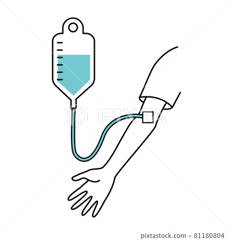 靜脈注射維生素美容中暑醫院插畫素材 81180804