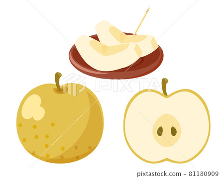 Pear (pear) set Autumn taste Icon / illustration material 81180909