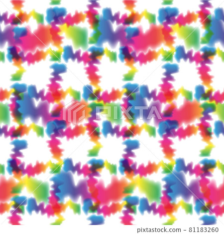 Hippie Tie Dye Rainbow LGBT Plaid Seamless Pattern in Abstract Background Style. Colorful Shibori Psychedelic Texture with Check and Stripes Hippie Tie Dye Rainbow LGBT Plaid Seamless Pattern in Abstract Background Style. Colorful Shibori Psychedelic Texture with Check and Stripes 81183260