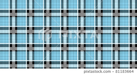 Vector Plaid Blue Color Check Seamless Pattern in Geometric Abstract Style Can be used for Teen Fashion Fabric Design, Textile Classic Dress, Picnic Blanket, Retro Print Shirt and Background Texture 81183664