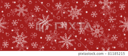red christmas seamless star and snowflake background banner 81185215