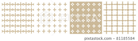 Collection of pastel geometric tribal seamless patterns. Hand drawn vector simple illustrations for wallpaper, tile or book notebook cover 81185584