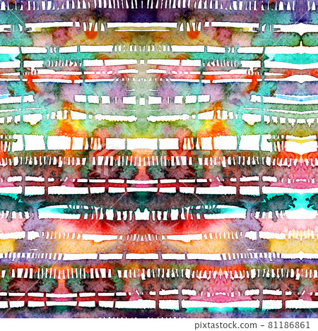 Watercolor lines and stains. Seamless pattern Watercolor lines and stains. Seamless pattern 81186861