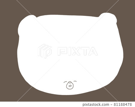 Animal illustration frame (bear) 81188478