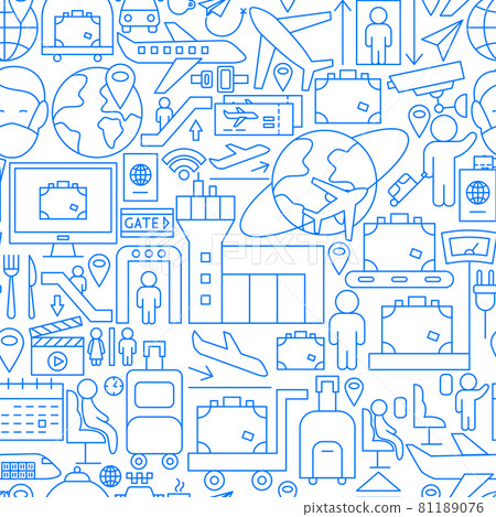 Airport Line Seamless Pattern 81189076