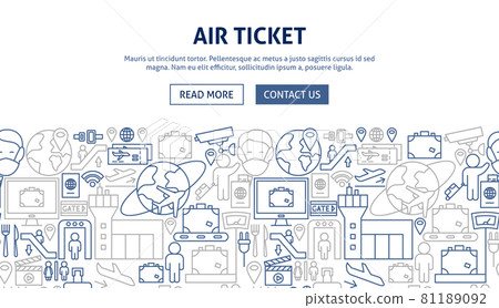 Air Ticket Banner Design 81189092