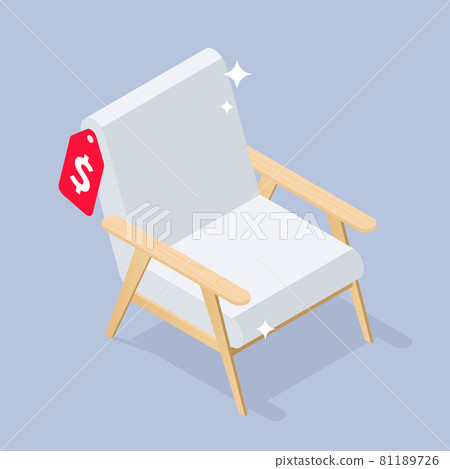 New Comfortable Chair Isometric Illustration 81189726