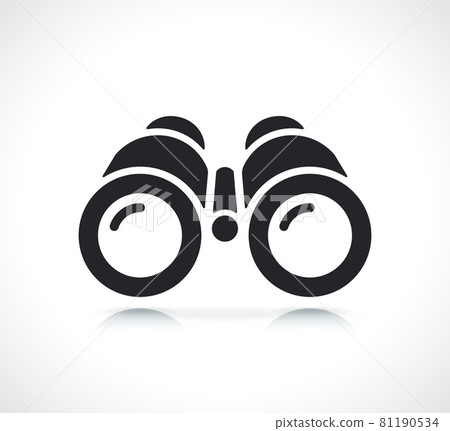 binoculars black and white icon 81190534