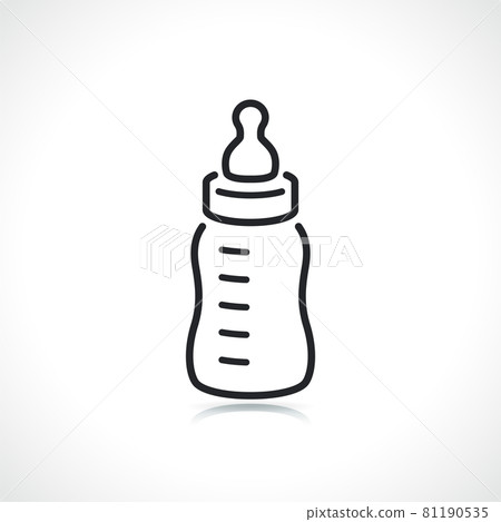 baby bottle thin line icon - Stock Illustration [81190535] - PIXTA